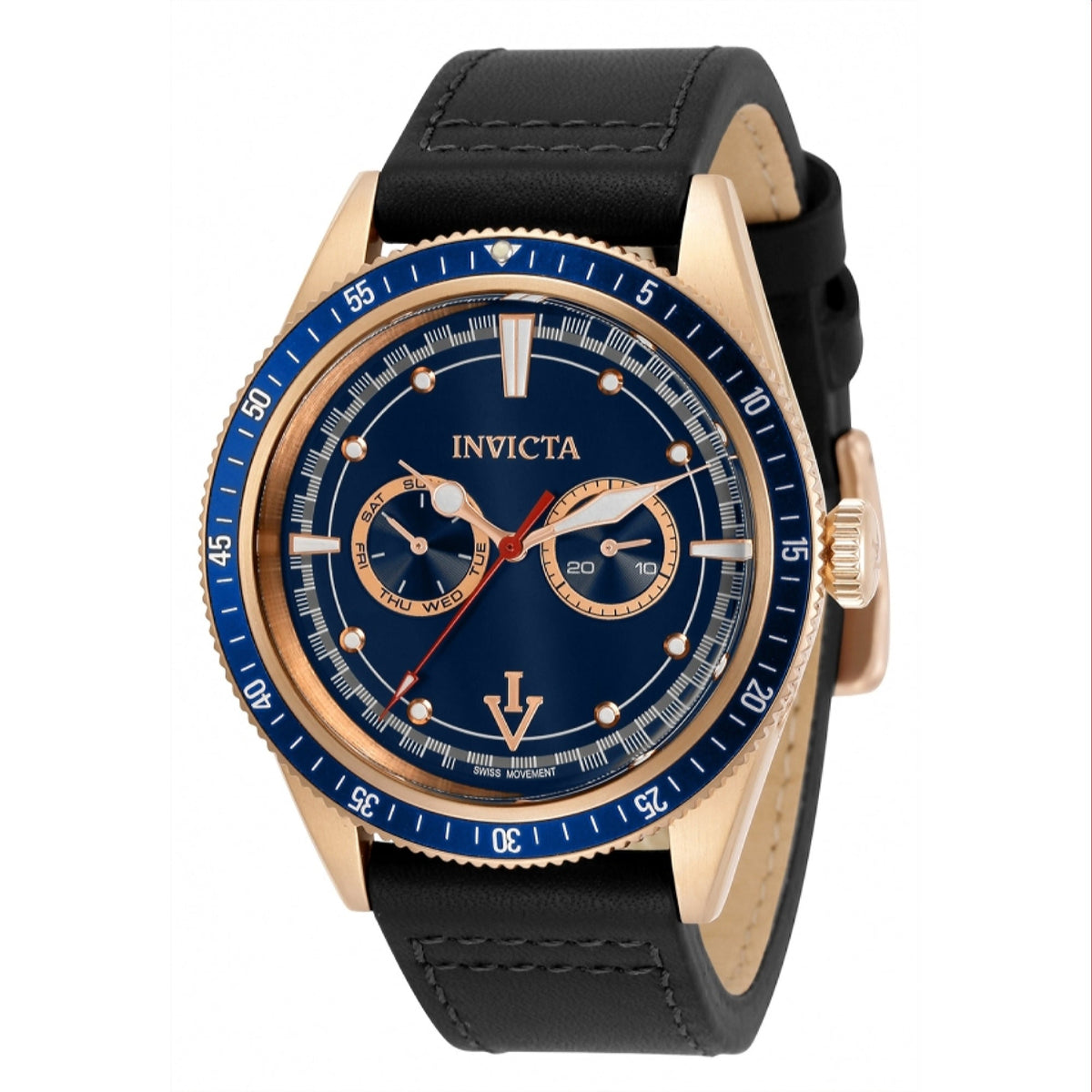 Invicta Men's 33532 Vintage Black Leather Watch