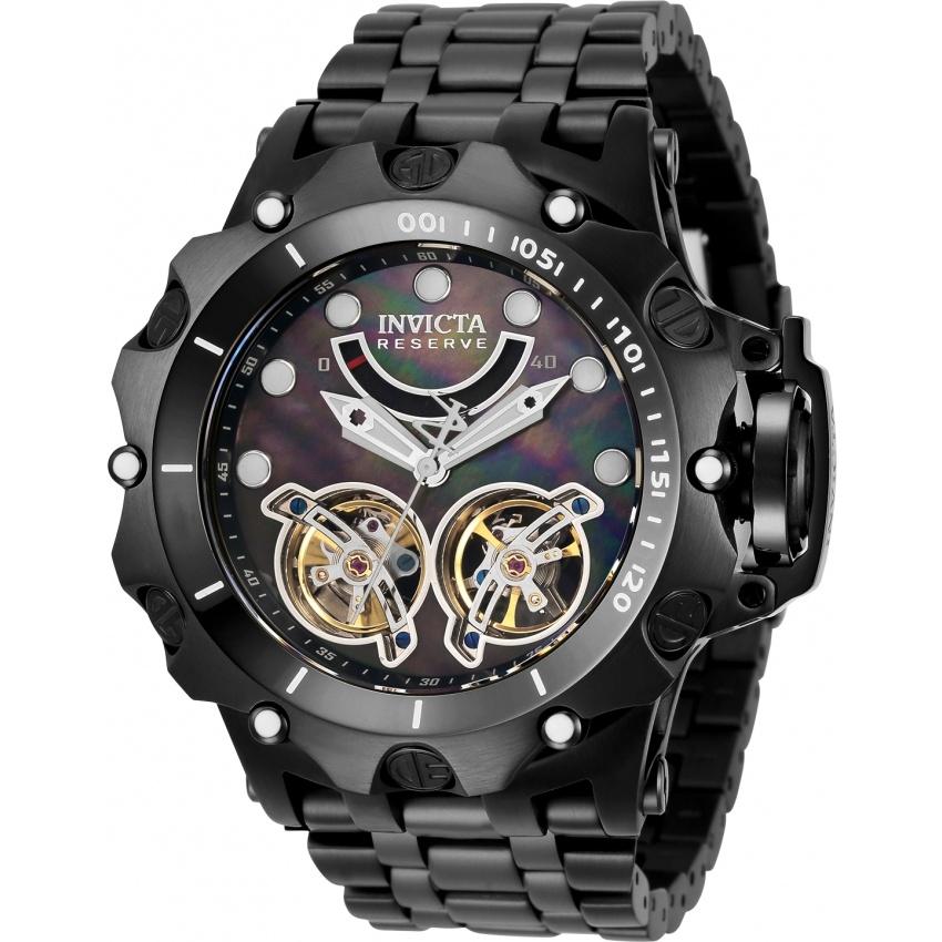 Invicta Men&#39;s 33554 Reserve Venom Automatic Black Stainless Steel Watch
