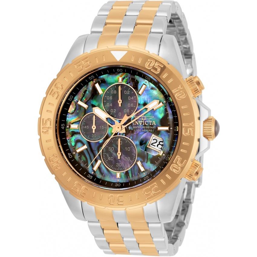 Invicta Men's 33577 Aviator Gold-Tone and Silver Stainless Steel Watch