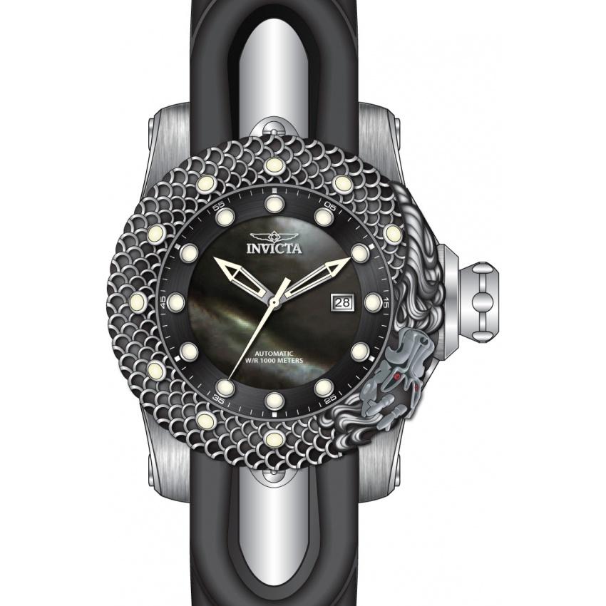 Invicta Men's 33598 Venom Reserve Automatic Black Polyurethane Watch