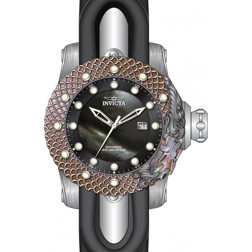 Invicta Men's 33599 Venom Reserve Automatic Black Polyurethane Watch