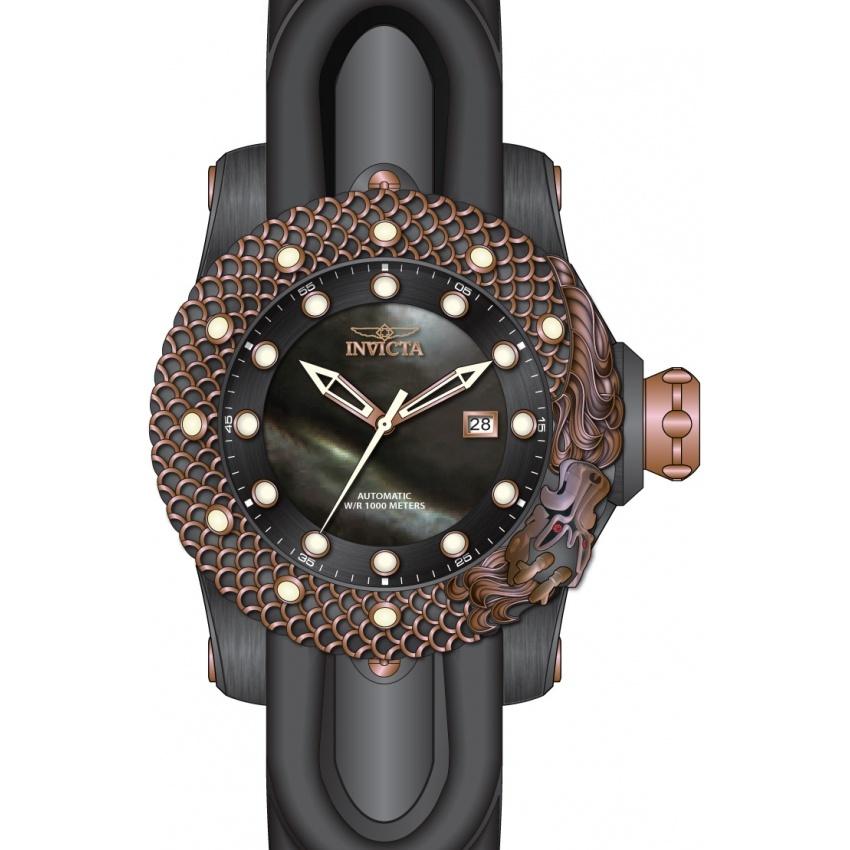 Invicta Men's 33602 Venom Automatic Black Polyurethane Watch