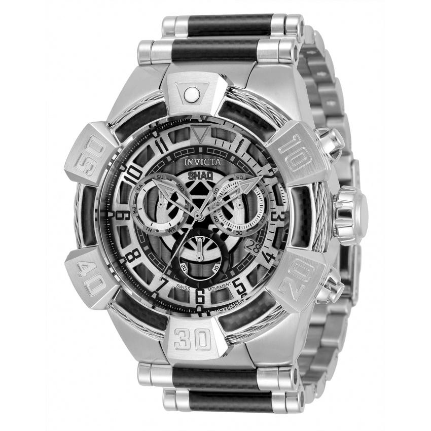 Invicta Men&#39;s 33676 Shaq Black and Silver Stainless Steel Watch