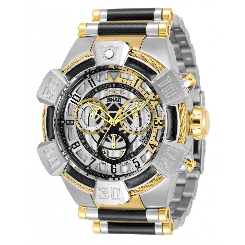 Invicta Men&#39;s 33677 Shaq Black and Silver Stainless Steel Watch