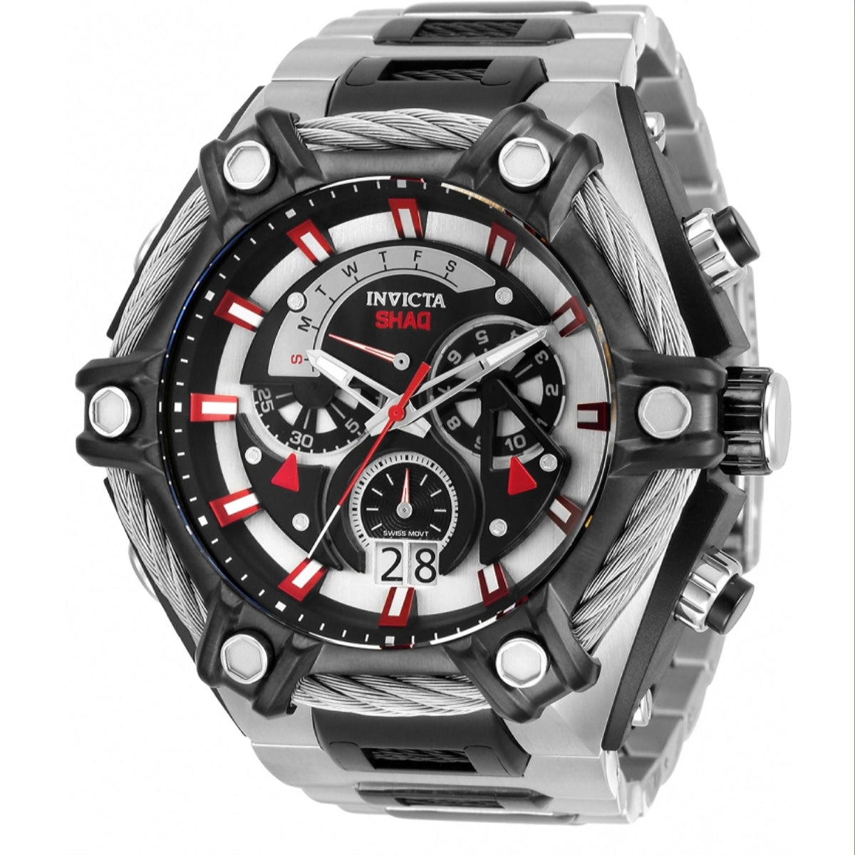 Invicta Men's 33680 Shaq Black and Silver Stainless Steel Watch