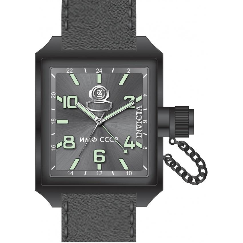 Invicta Men&#39;s 33707 Russian Diver Grey Leather Watch