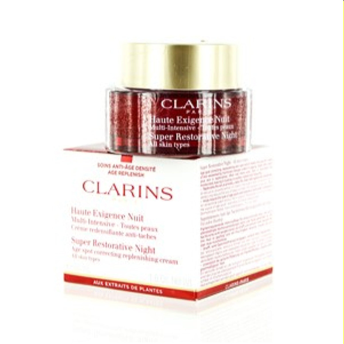 Clarins Super Restorative Night Wear All Skin Types  Cream 1.7 Oz (50 Ml) 109710