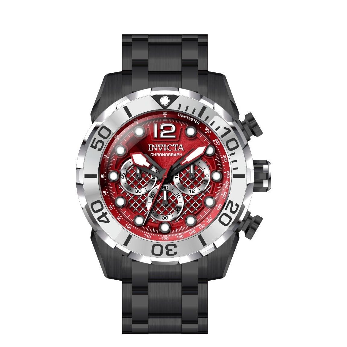 Invicta Men&#39;s 33833 Pro Diver Black Stainless Steel Watch