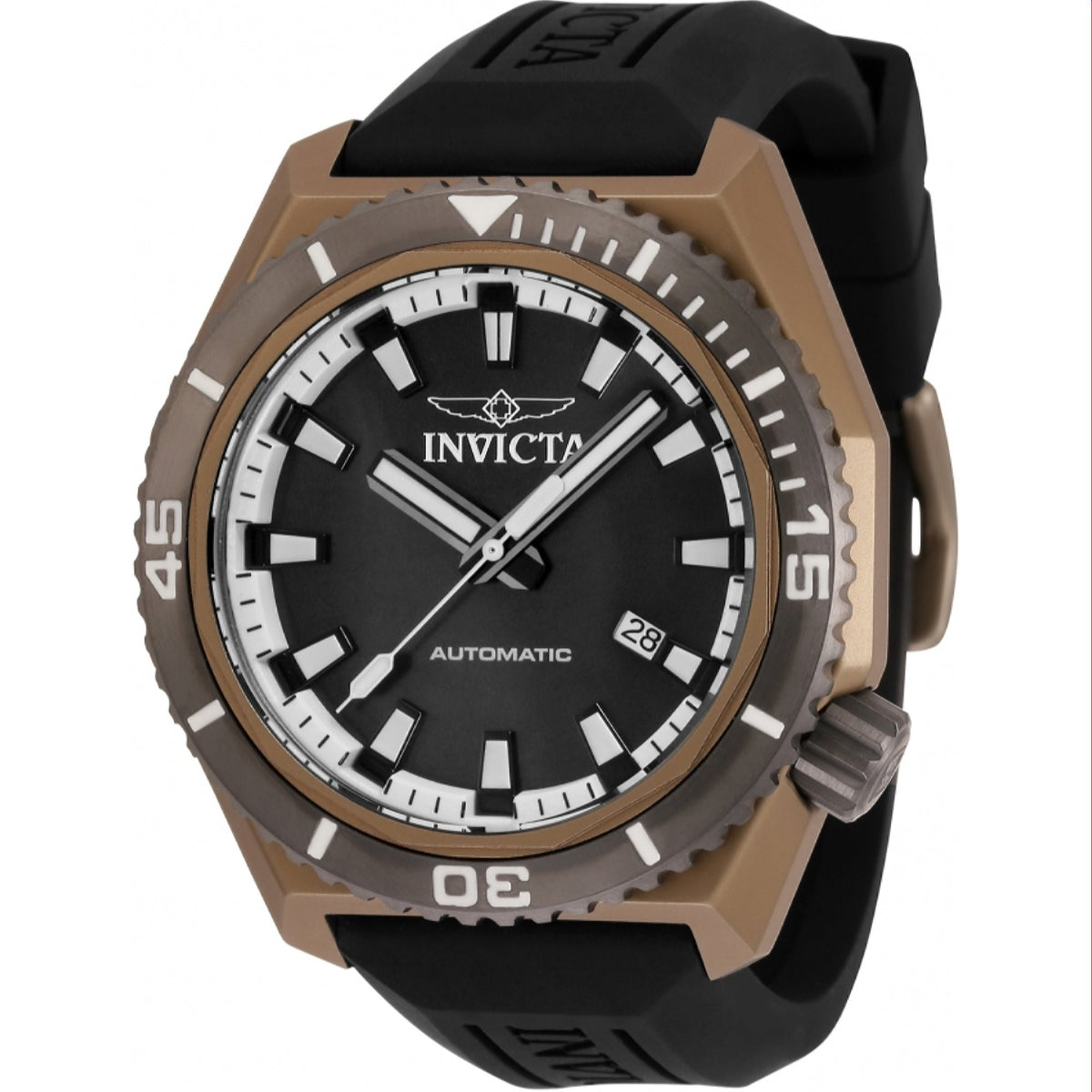 Invicta Men's 33906 Black Polyurethane Watch