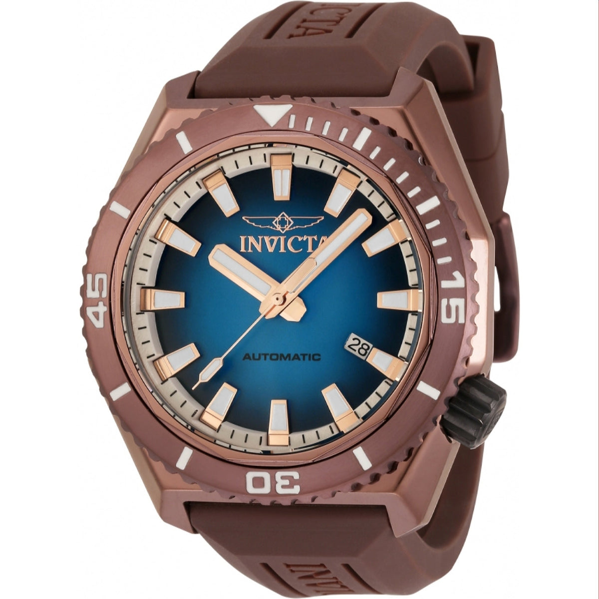 Invicta Men's 33907 Brown Polyurethane Watch