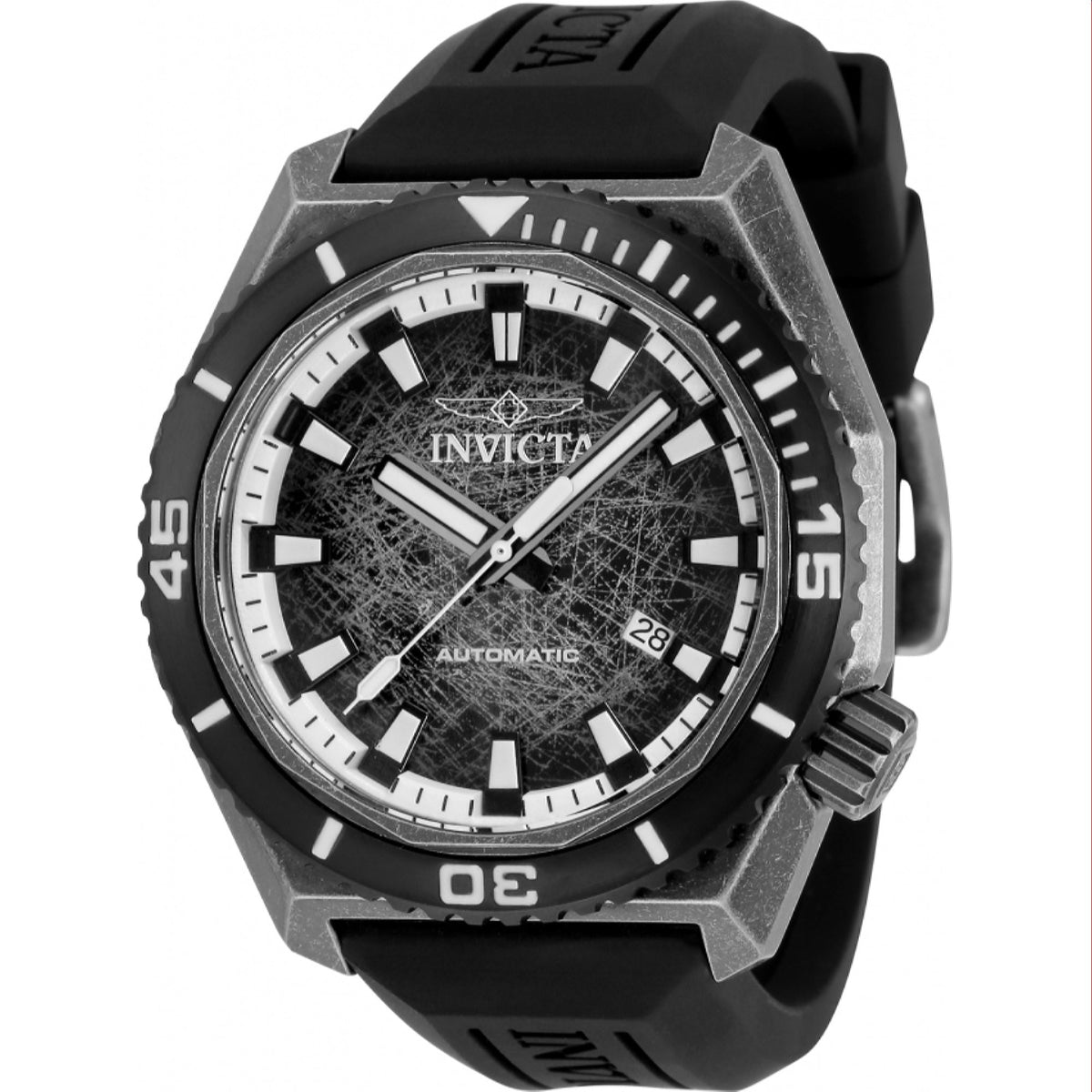 Invicta Men's 33908 Black Polyurethane Watch