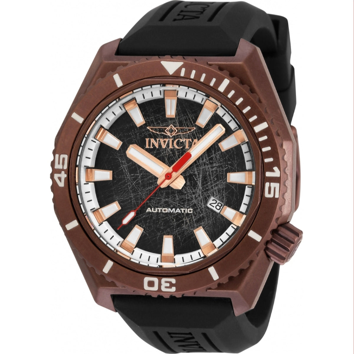 Invicta Men's 33909 Black Polyurethane Watch