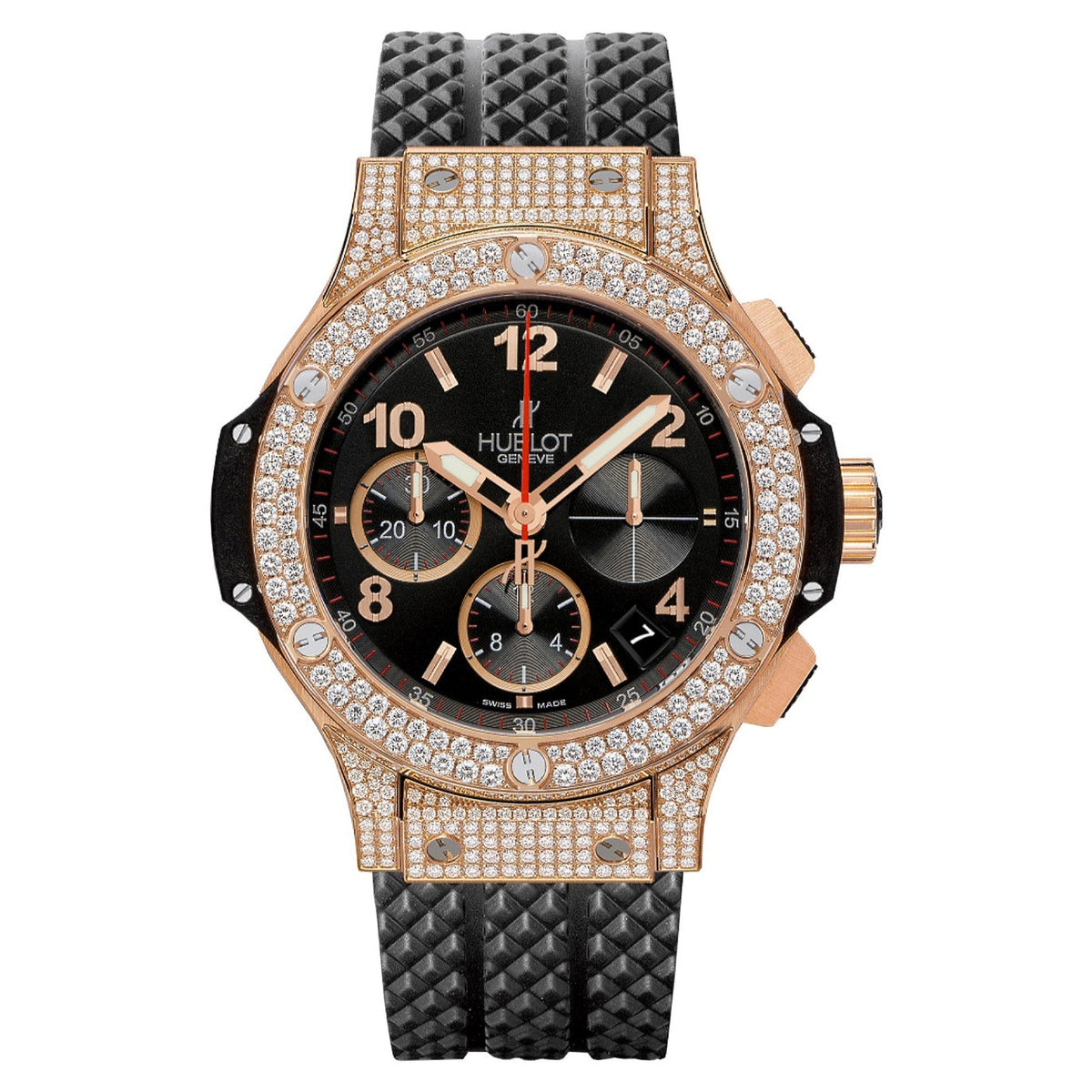 Hublot Men&#39;s 341.PX.130.RX.174 Big Bang Chronograph Black Rubber Watch