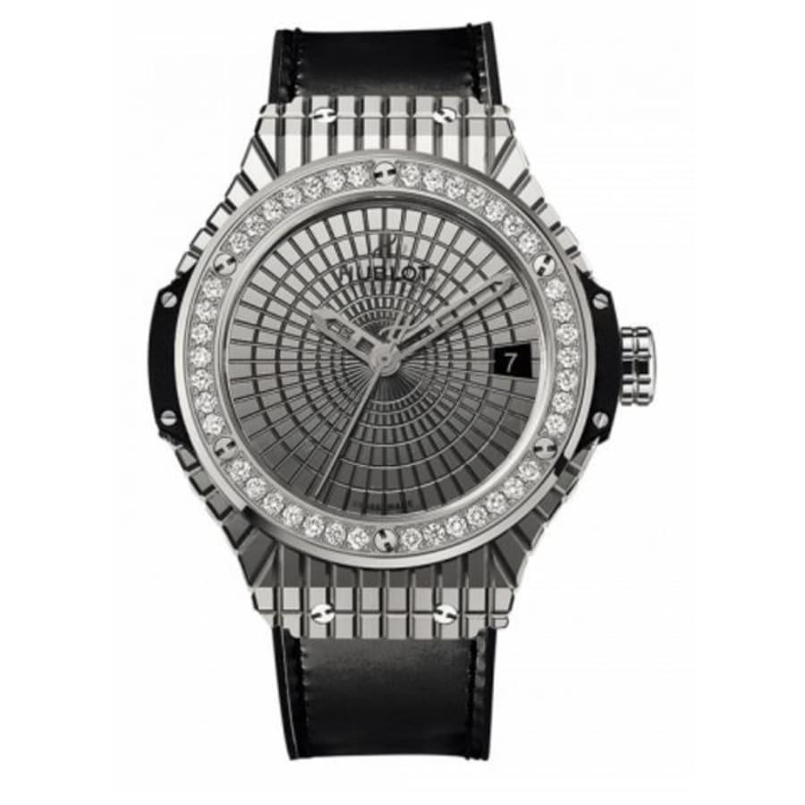 Hublot Men&#39;s 346.SX.0870.VR.1204 Big Bang Caviar Black Leather Watch