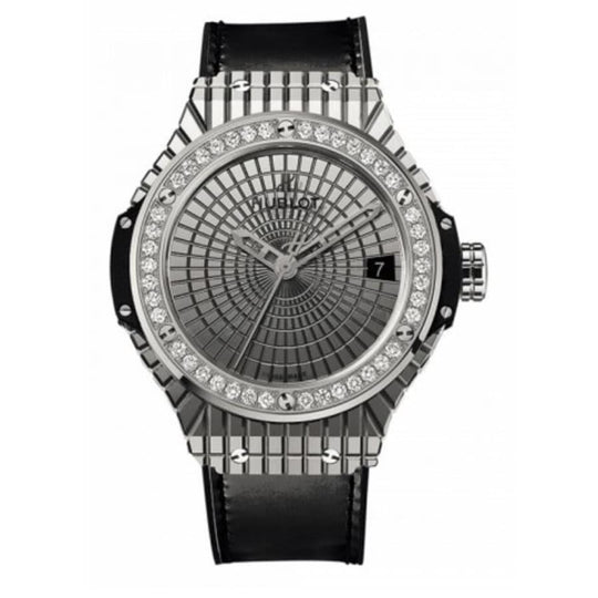 Hublot Men's 346.SX.0870.VR.1204 Big Bang Caviar Black Leather Watch