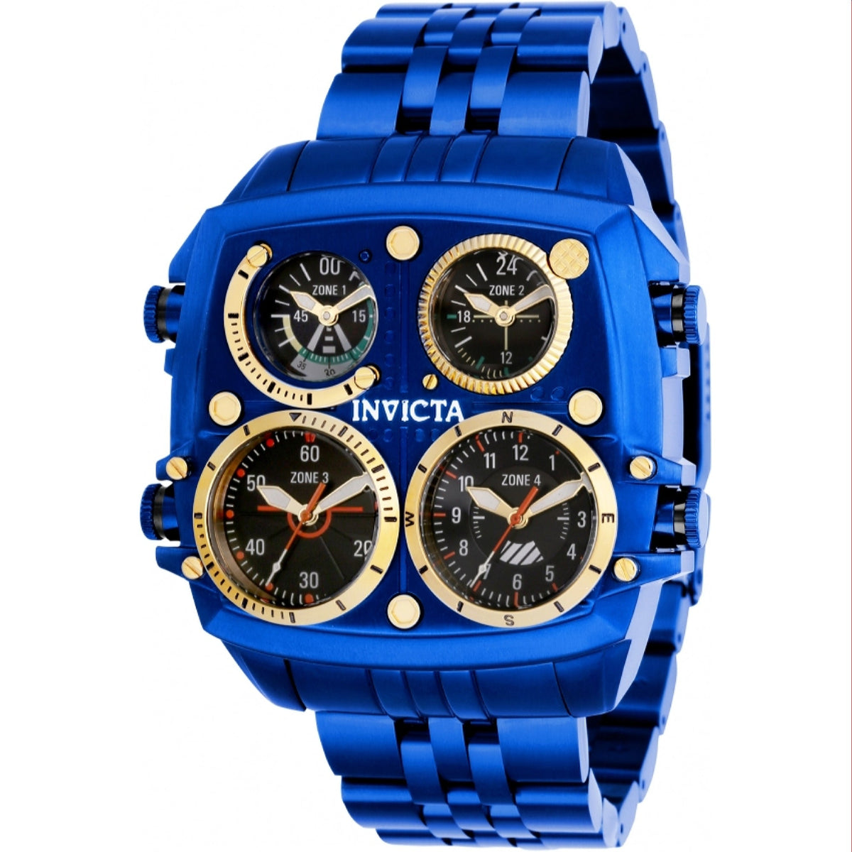 Invicta Men's 35199 Aviator Blue Stainless Steel Watch