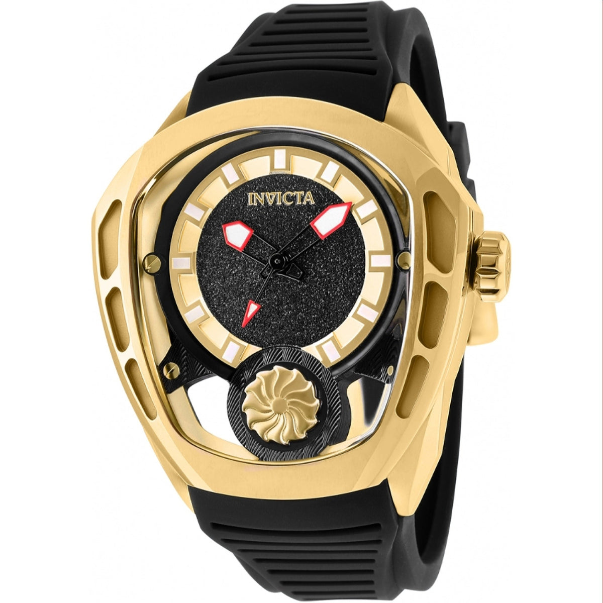 Invicta Men&#39;s 35443 Akula Zager Exclusive Automatic Black Silicone Watch