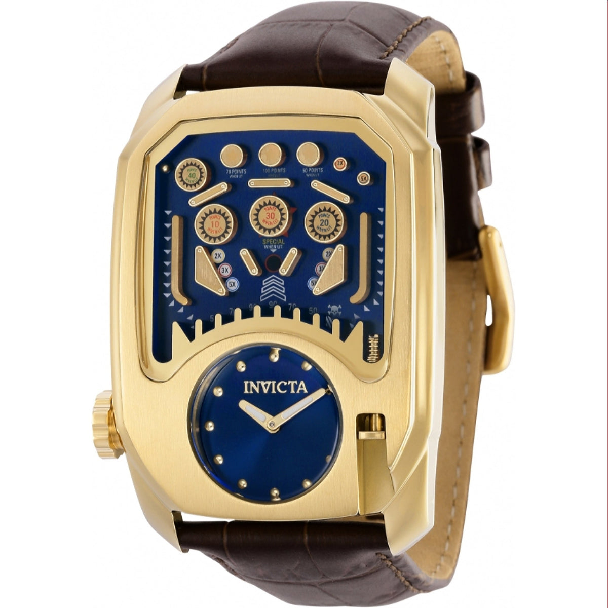 Invicta Men&#39;s 35451 Cuadro Black Leather Watch