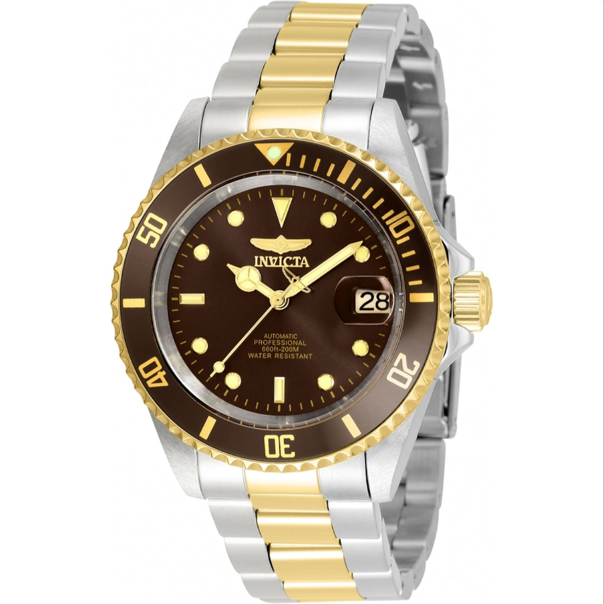 Invicta Men's 35701 Pro Diver Automatic Gold-Tone and Silver Stainless Steel Watch