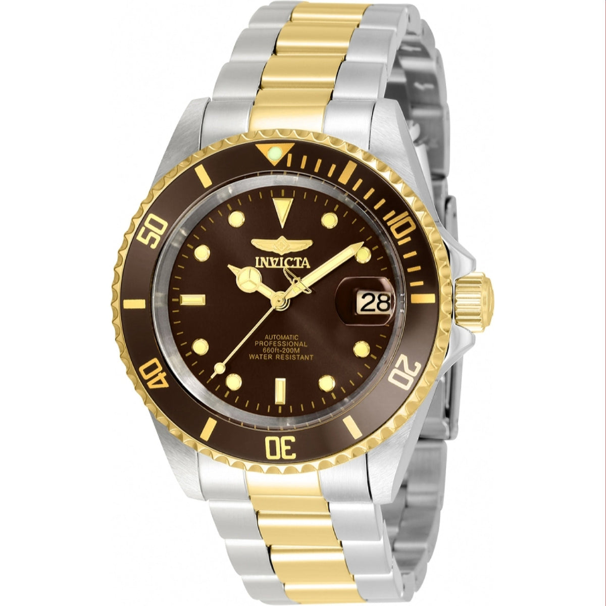 Invicta Men&#39;s 35701 Pro Diver Automatic Gold-Tone and Silver Stainless Steel Watch
