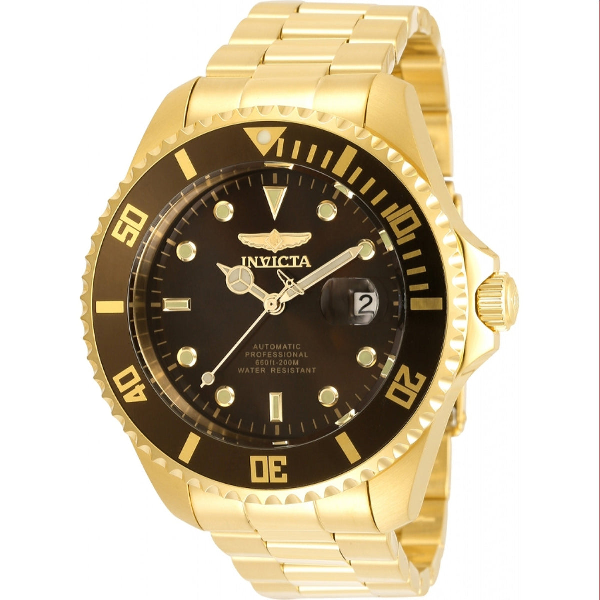 Invicta Men&#39;s 35725 Pro Diver Automatic Gold-Tone Stainless Steel Watch