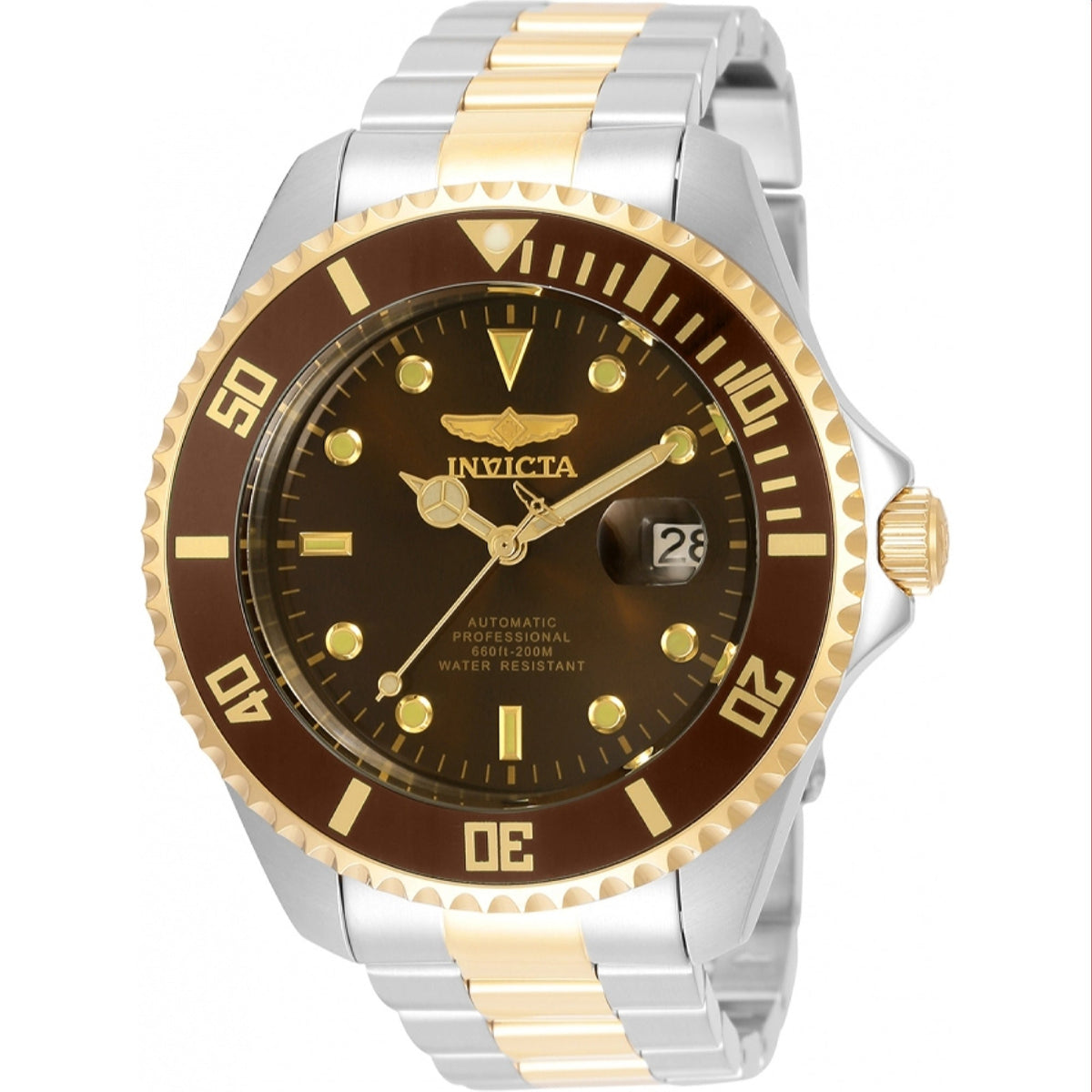 Invicta Men's 35728 Pro Diver Automatic Gold-Tone and Silver Stainless Steel Watch