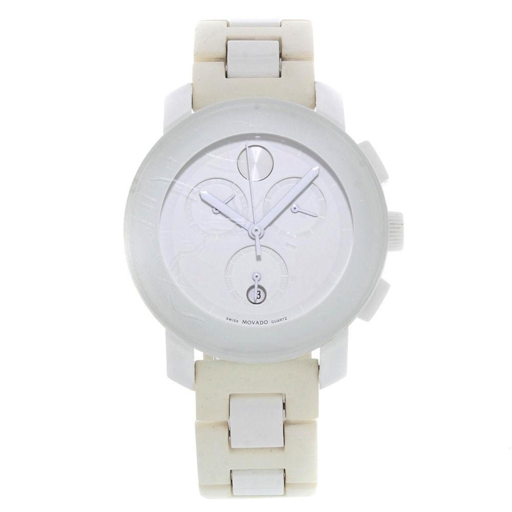 Movado Women&#39;s 3600057 Bold Chronograph White Resin Watch