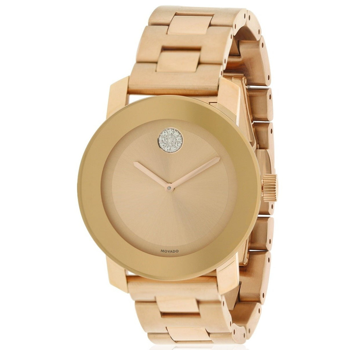 Movado Women&#39;s 3600086 Bold Crystal Rose-Tone Stainless Steel Watch