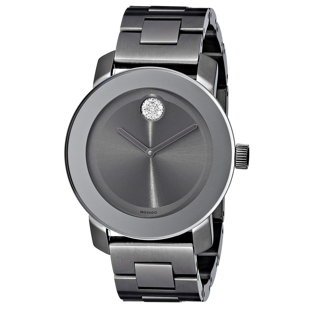 Movado Women&#39;s 3600103 Bold Diamond Black Stainless Steel Watch
