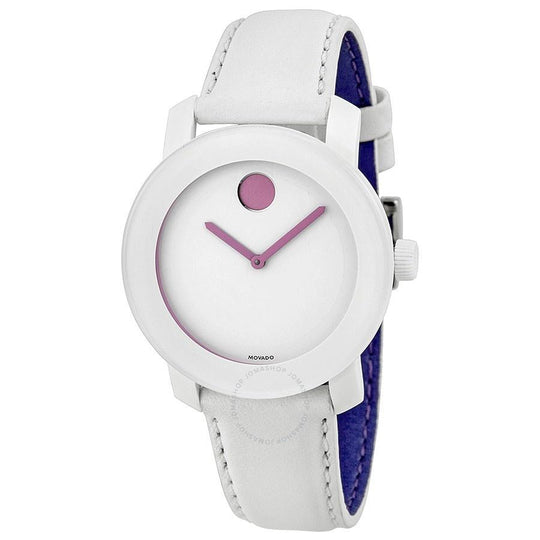 Movado Unisex 3600155 Bold White Leather Watch