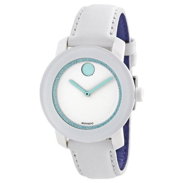 Movado Women's 3600251 Bold White Leather Watch