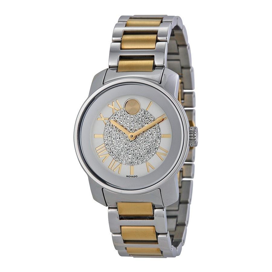 Movado Women&#39;s 3600256 Bold Crystal Two-Tone Stainless Steel Watch