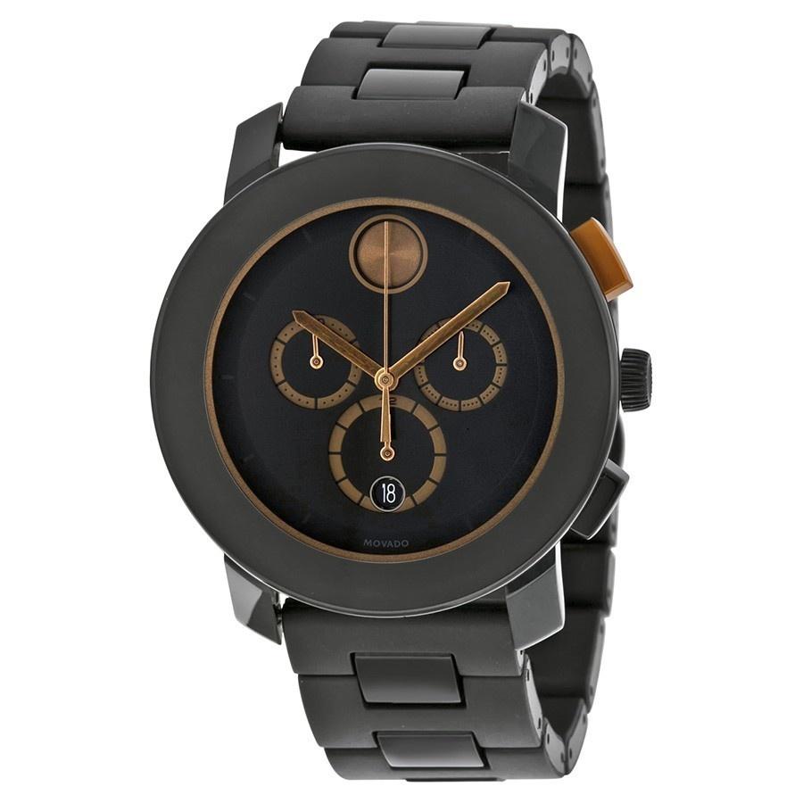 Movado Men's 3600271 Bold Chronograph Black Stainless Steel Watch