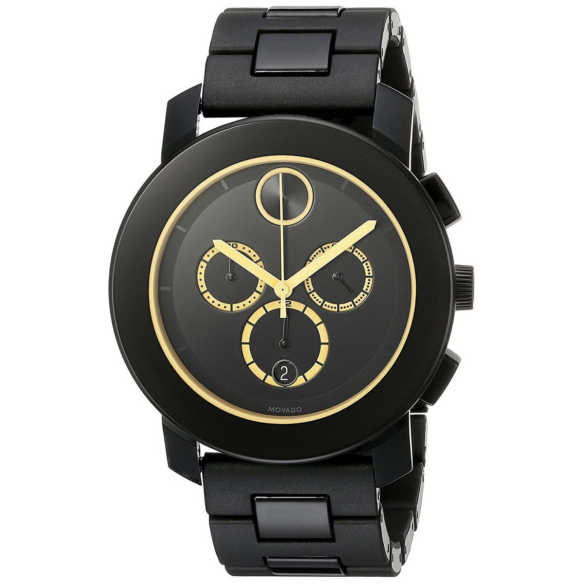 Movado Men's 3600275 Bold Chronograph Black Stainless Steel Watch