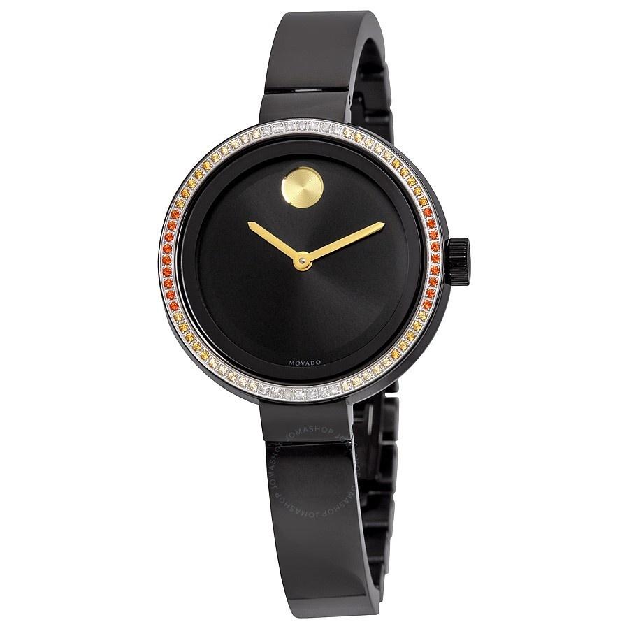 Movado Women's 3600283 Bold Diamond Black Stainless Steel Watch