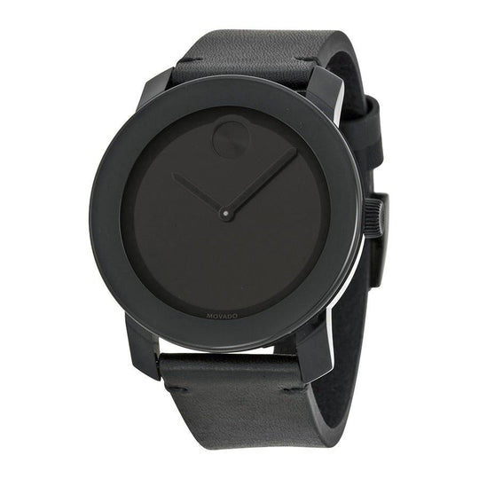 Movado Unisex 3600306 Bold Black Leather Watch