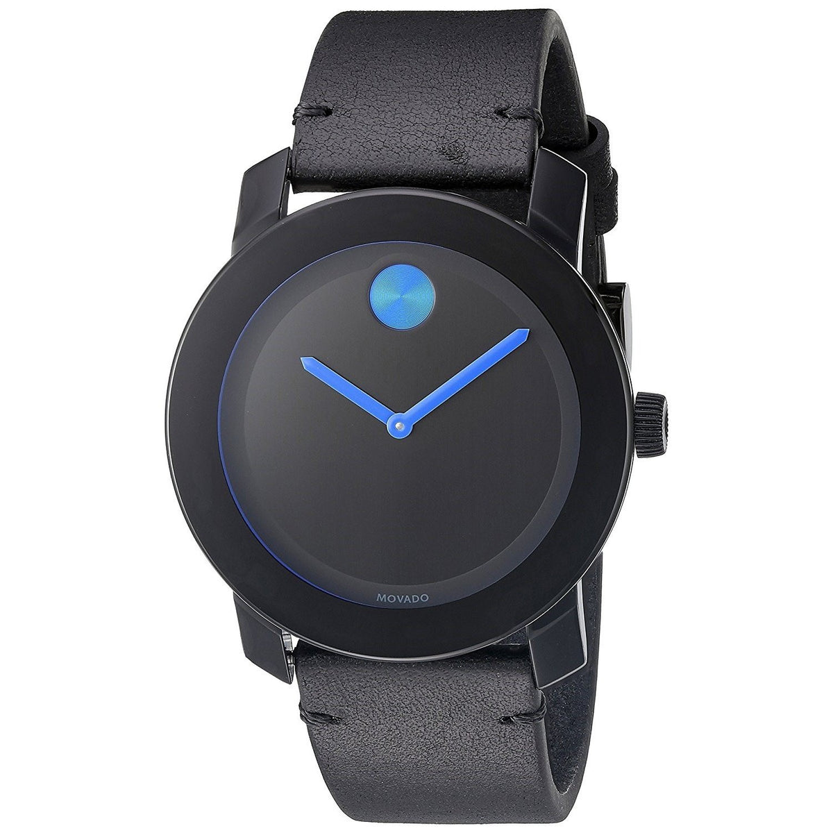 Movado Men's 3600307 Bold Black Leather Watch