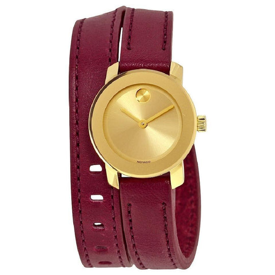 Movado Women's 3600344 Bold Burgundy Leather Watch