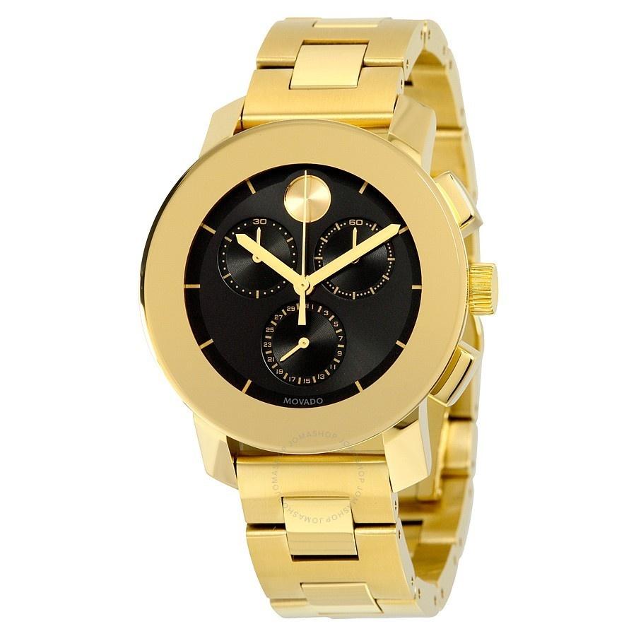 Movado Unisex 3600359 Bold Chronograph Gold-Tone Stainless Steel Watch