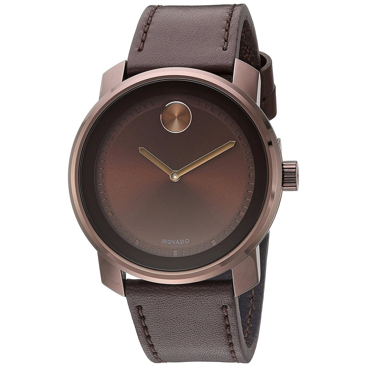 Movado Unisex 3600377 Bold Brown Leather Watch