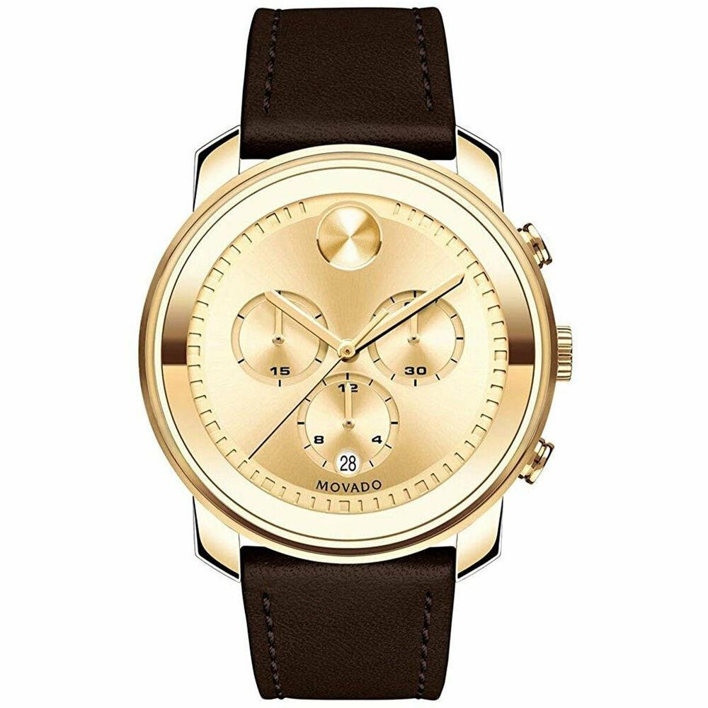 Movado Men&#39;s 3600409 Bold Chronograph Brown Leather Watch