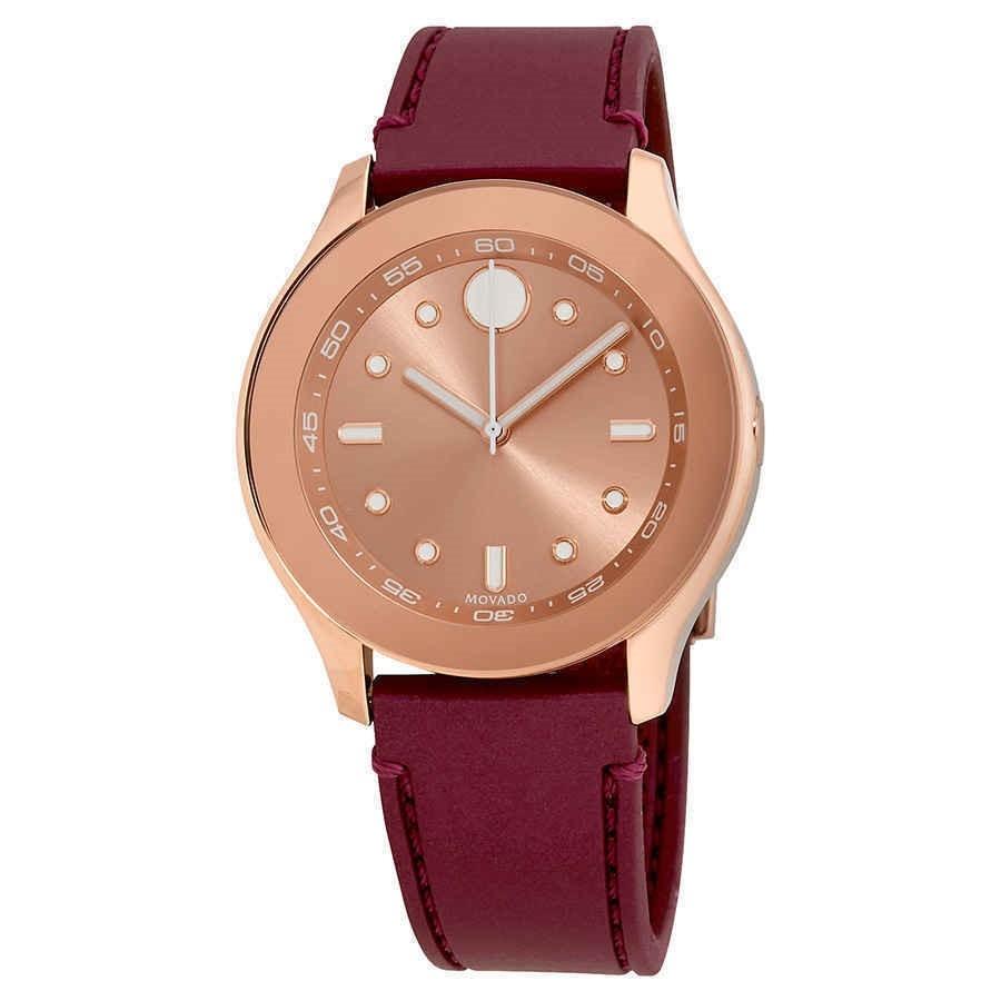 Movado Women's 3600429 Bold Burgundy Leather Watch