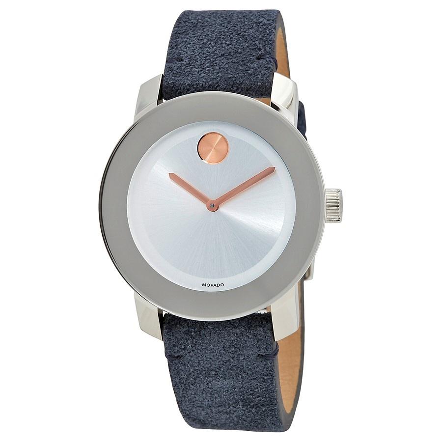 Movado Women's 3600446 Bold  Blue Suede Watch