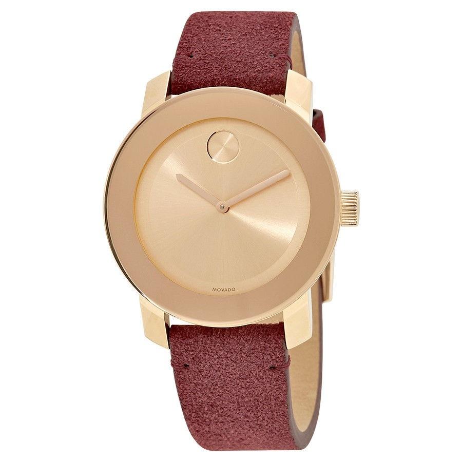 Movado Women's 3600447 Bold  Red Suede Watch