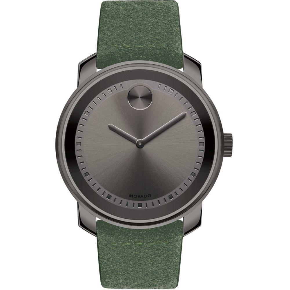 Movado Men's 3600448 Bold Dot Green Leather Watch