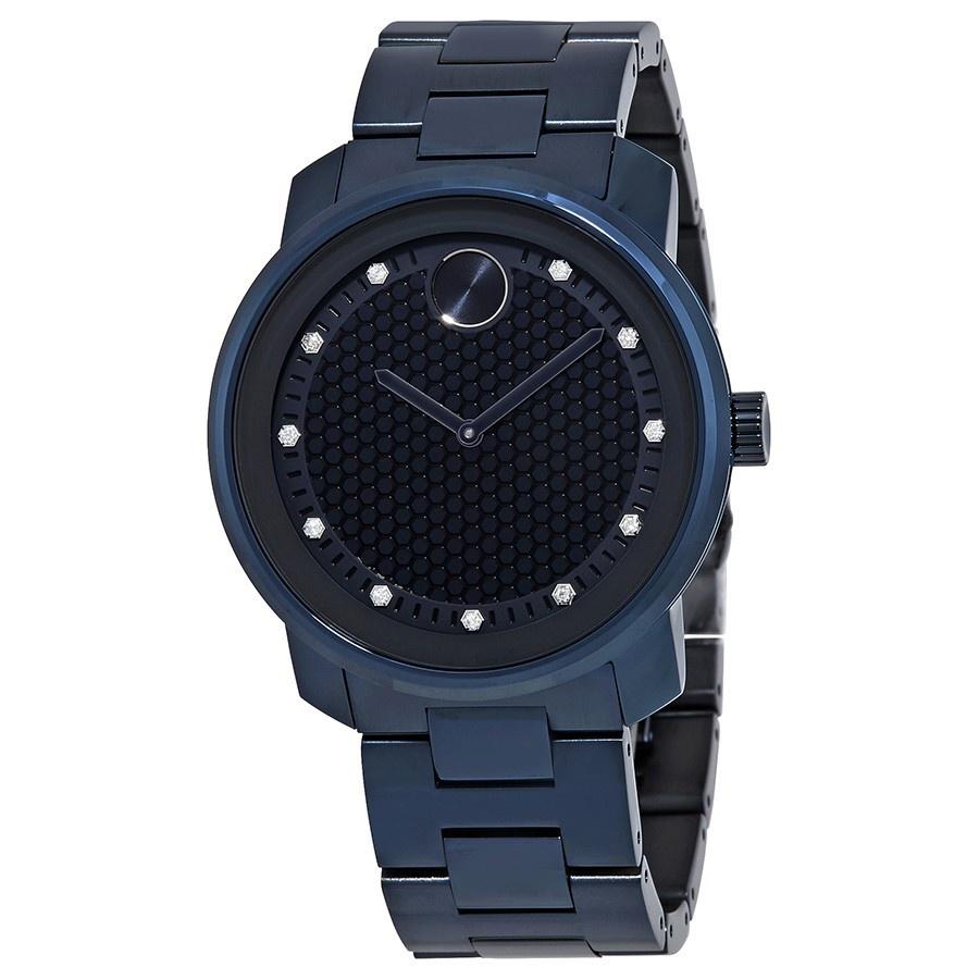 Movado Men's 3600450 Bold Diamond Blue Stainless Steel Watch
