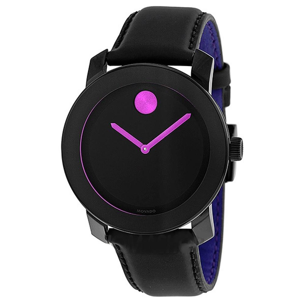 Movado Women's 3600482 Bold Black Leather Watch