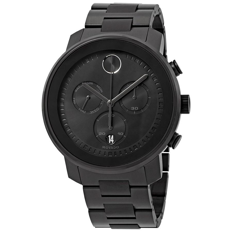 Movado Men's 3600484 Bold Chronograph Black Stainless Steel Watch