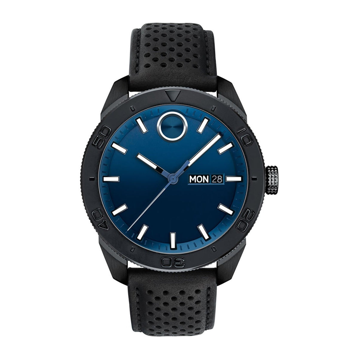 Movado Men's 3600495 Bold Black Leather Watch
