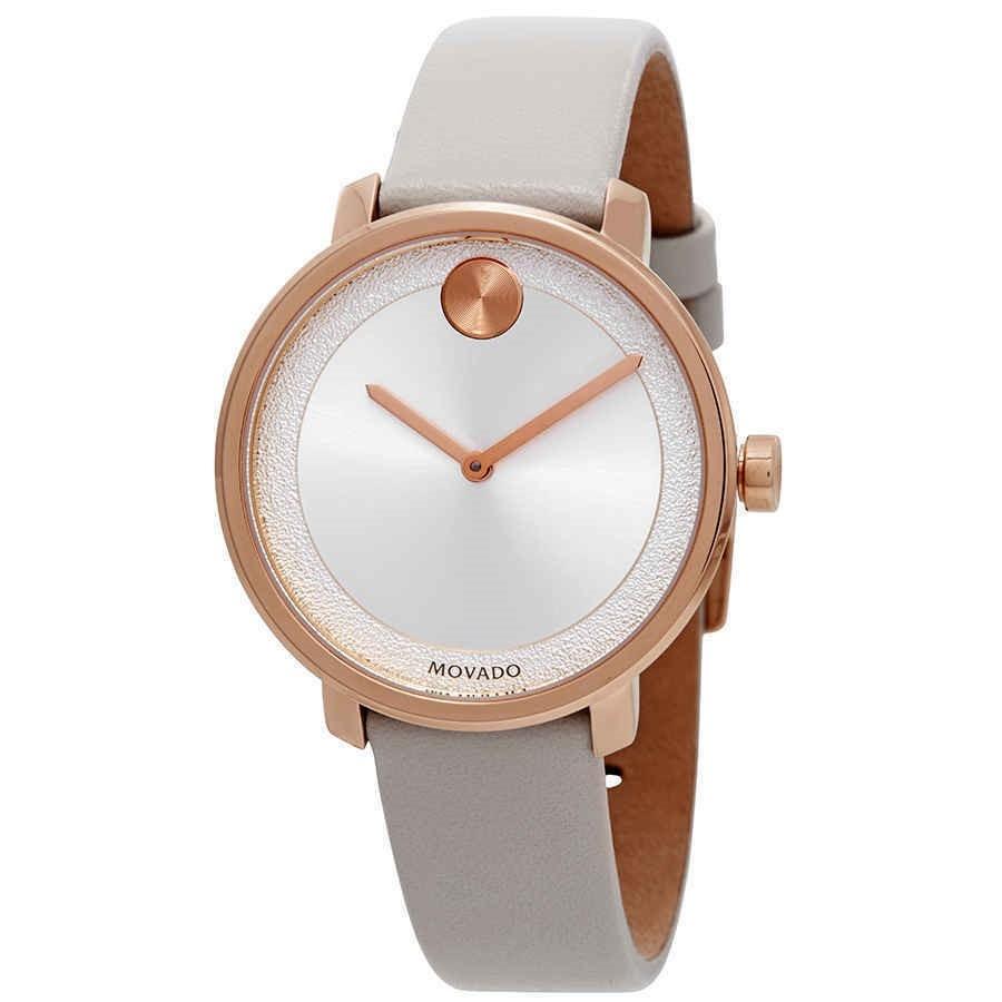 Movado Women&#39;s 3600539 Bold White Leather Watch